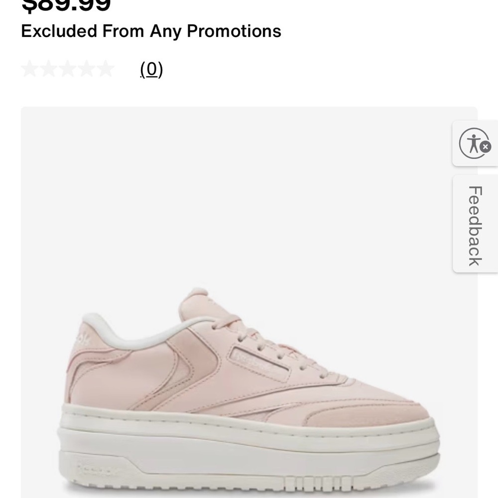 Reebok Platform Club C Light Pink Sneakers